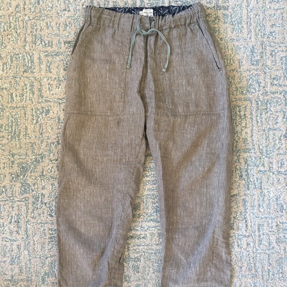 Bridge & Burn Flowy Linen Pants - Size XS